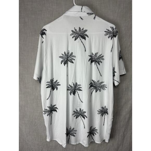 Travis Mathew Shirt Mens Large White Stretch Button Up Performance Casual S.S. - Picture 4 of 7